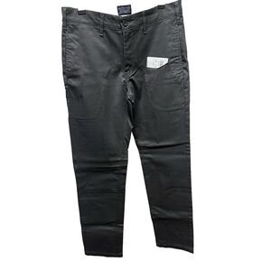 Levi Strauss Two Horse Brand Men 28 x 30 Gray Flat Front Tapered Chino Pants New